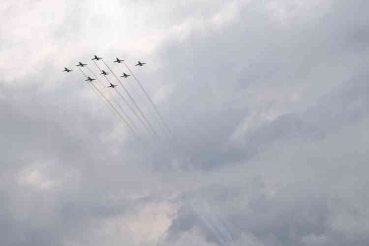 Swranim Vijay Varsh Celebration: Suryakiran Aerobatic Display at Jalandhar Cantt 