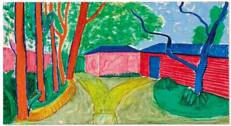 David Hockney's Guest House Garden will be offered at auction for the first time