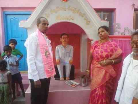 Telangana man who built KCR temple puts it on sale