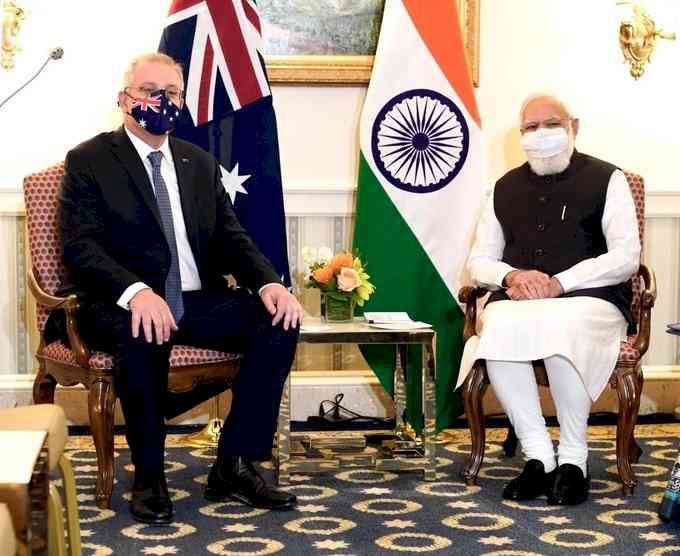 Modi, Morrison discuss defence partnership, bilateral ties