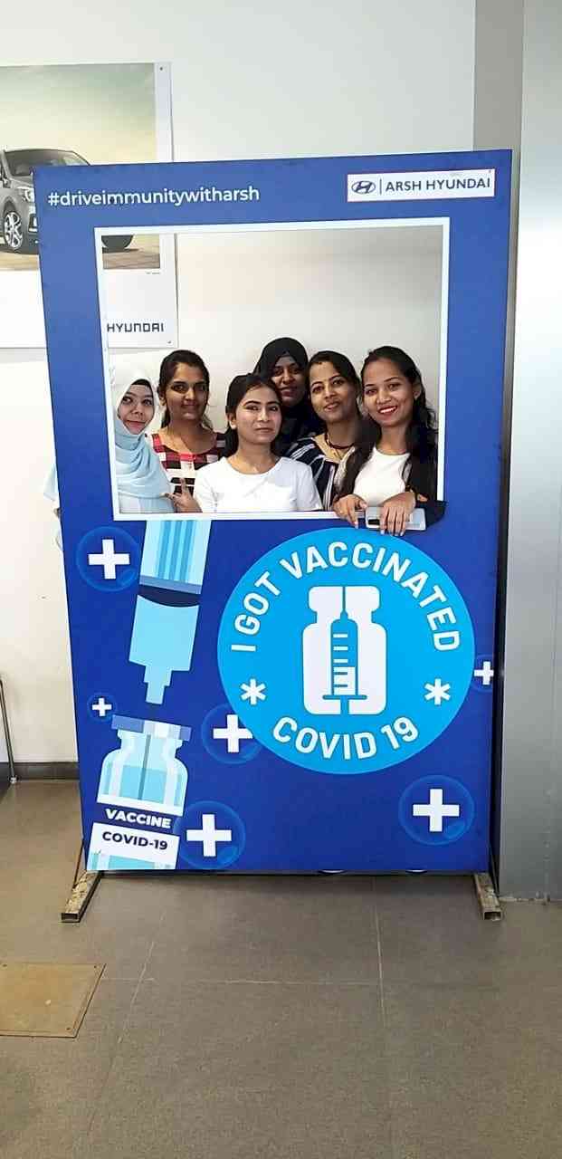 Arsh Hyundai fully vaccinates their employees before the festive season