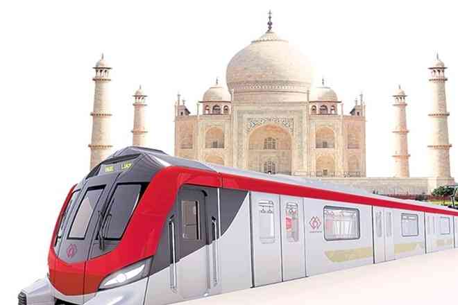 Agra Metro construction work picks up momentum