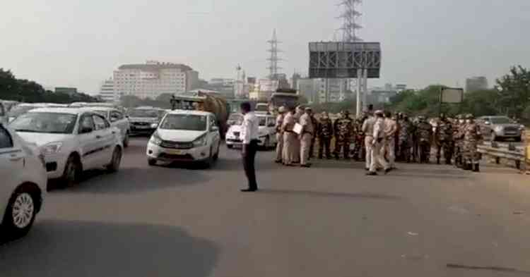 Bharat Bandh: Traffic congestion at Delhi-Gurugram border