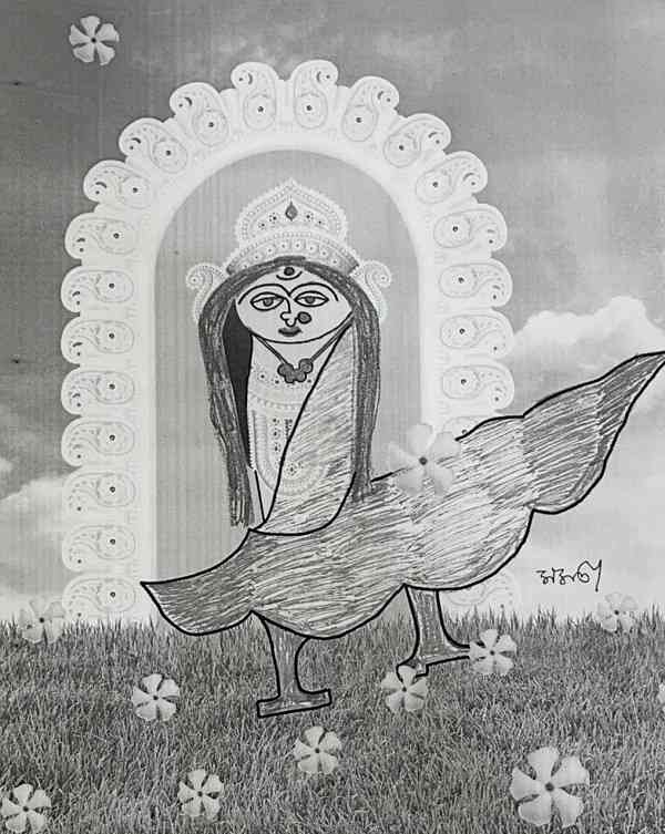 Mamata's sketch of 'Ma Durga' finds place in Kolkata Police invitation cards