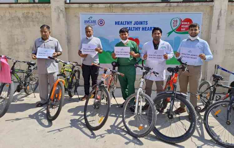 World Heart Day: Docs, patients take part in mini cyclothon