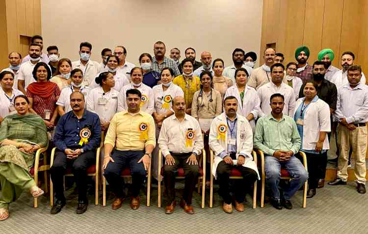 PYDB Chairman Sukhwinder Singh Bindra felicitates 50 CMCH doctors for their crucial role in Covid-19 pandemic  