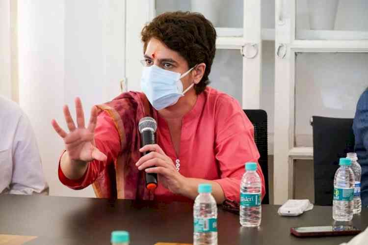 Priyanka urges aggressive campaigning in UP