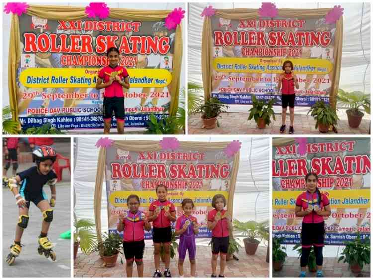 Innocent Hearts won medals in 21st Roller Skating Championship