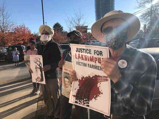 Rally against Lakhimpur Kheri killings in Canada