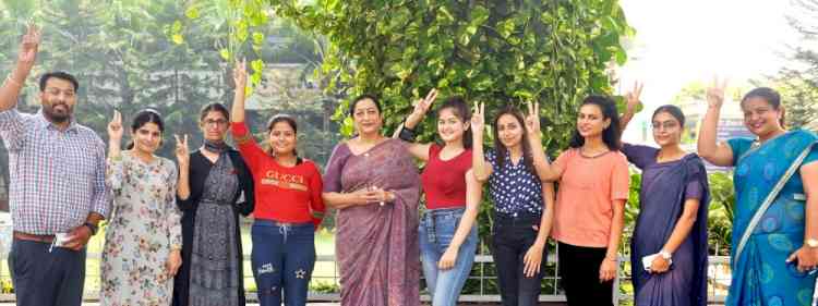 KMV’s Yasmeen and Agam Bags excel in BA(JMC) Semester IV and II Results