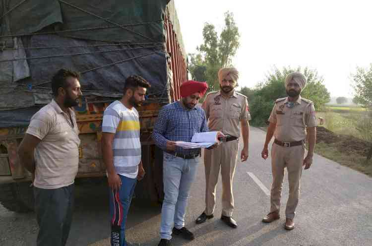 Flying squads check vehicles for preventing illegal flow of paddy from other states