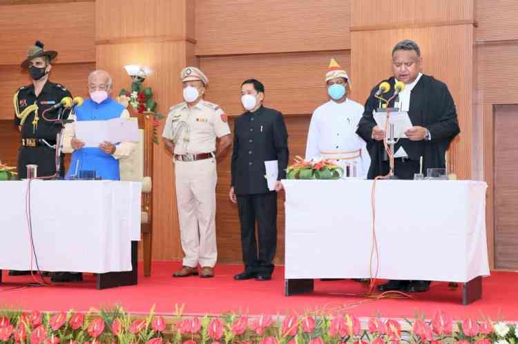 Indrajit Mahanty sworn-in as 6th Chief Justice of Tripura HC