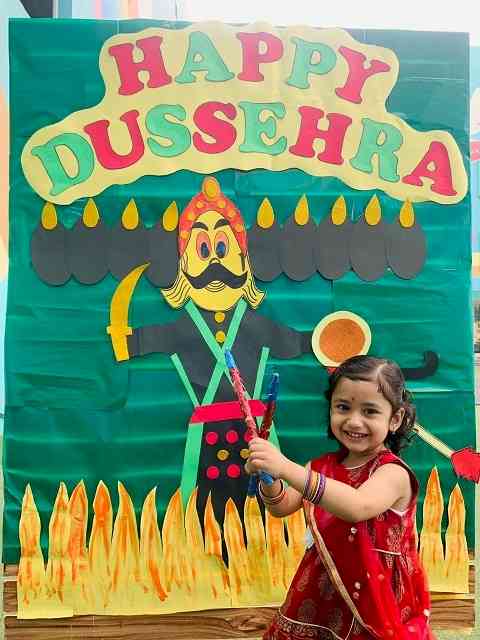 Ivy World School of  Vasal Educational Society celebrated “Vijaydashmi”