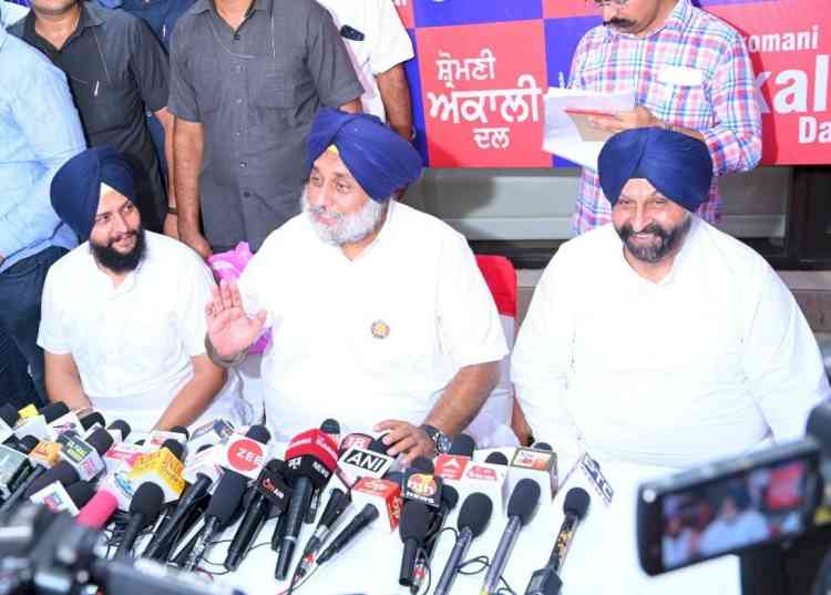 Sukhbir Badal asks PM to intervene and get the directive on deployment of BSF over vast swathes of Punjab rescinded
