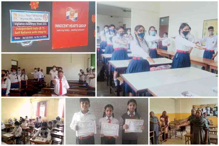 Innocent Hearts School organized various activities during Vigilance Awareness Week
