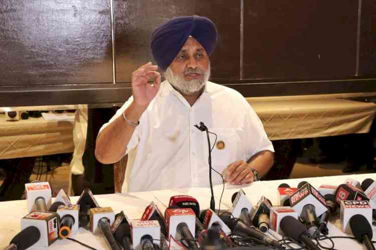 Channi trying to befool Punjabis like his predecessor Capt Amarinder:  Sukhbir Badal