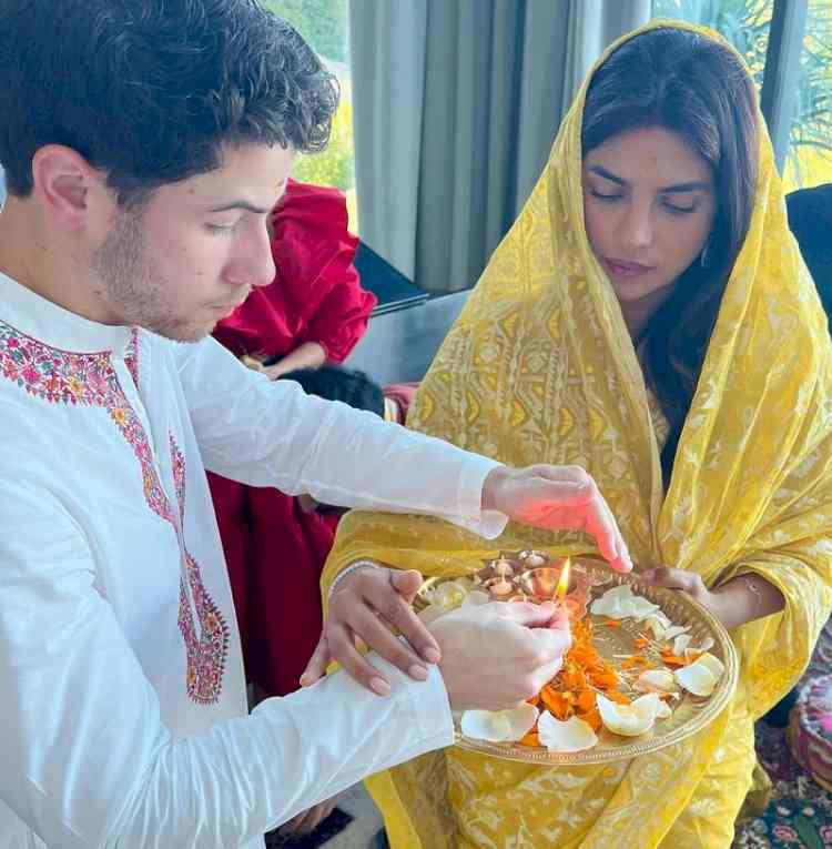 Priyanka, Nick Jonas perform Lakshmi puja at Los Angeles home