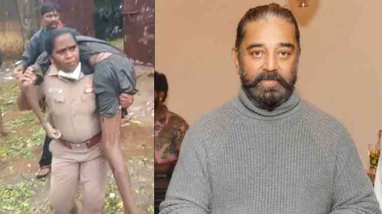 Kamal Haasan hails woman cop who saved unconscious man by carrying him to an auto