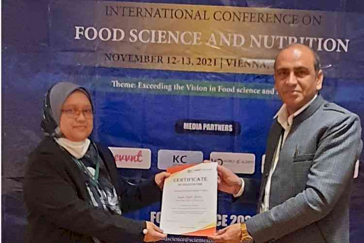 Dr. Rajiv Arora represents India at ‘Scientex Int’l Conference’ on Food Science-Nutrition in Vienna