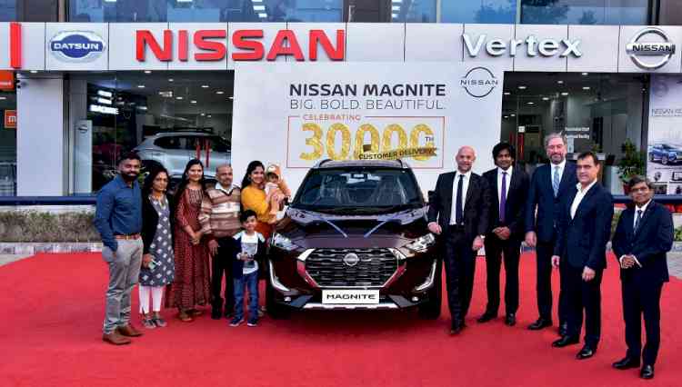 Nissan Magnite achieves milestone of 30,000th delivery