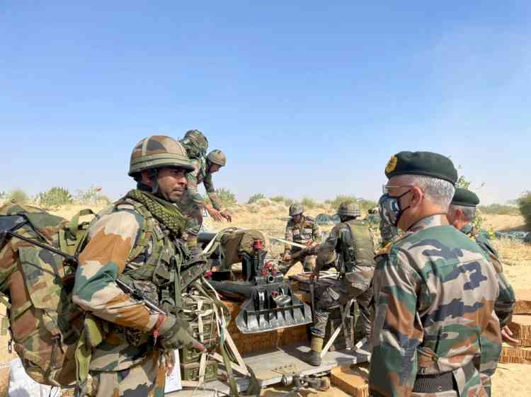 Army chief visits Jaisalmer, reviews Dakshin Shakti exercise