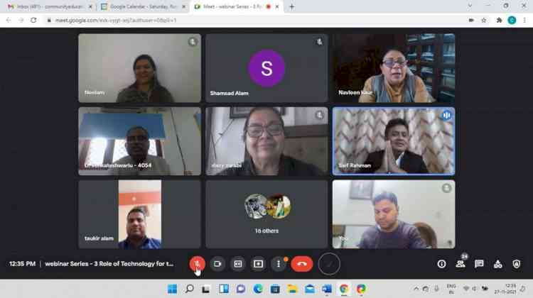 PU holds webinar on “Role of Technology for the Educational Management of children with Learning Disability” 
