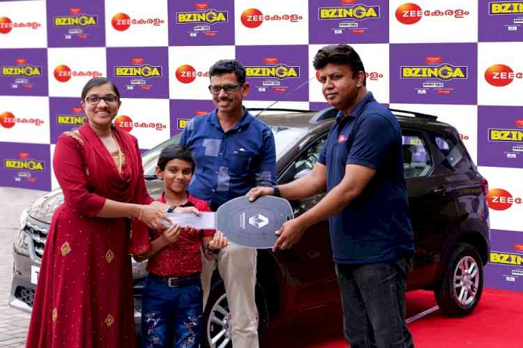 Bzinga’s Special Auction Winner  Jeena AS from Thiruvananthapuram bags Renault Triber worth Rs. 6.88 lakhs with winning bid of just Rs. 2.62