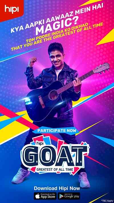 India’s biggest digital-first singing talent hunt, ‘Hipi G.O.A.T,’ launches