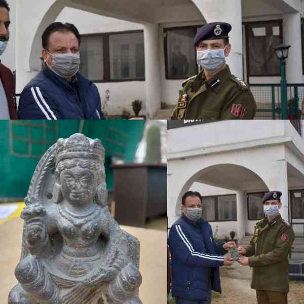 1,300 year-old sculpture of Goddess recovered in J&K