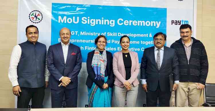 Paytm signs MoU with Ministry of Skill Development and Entrepreneurship to professionally train youngsters in fintech