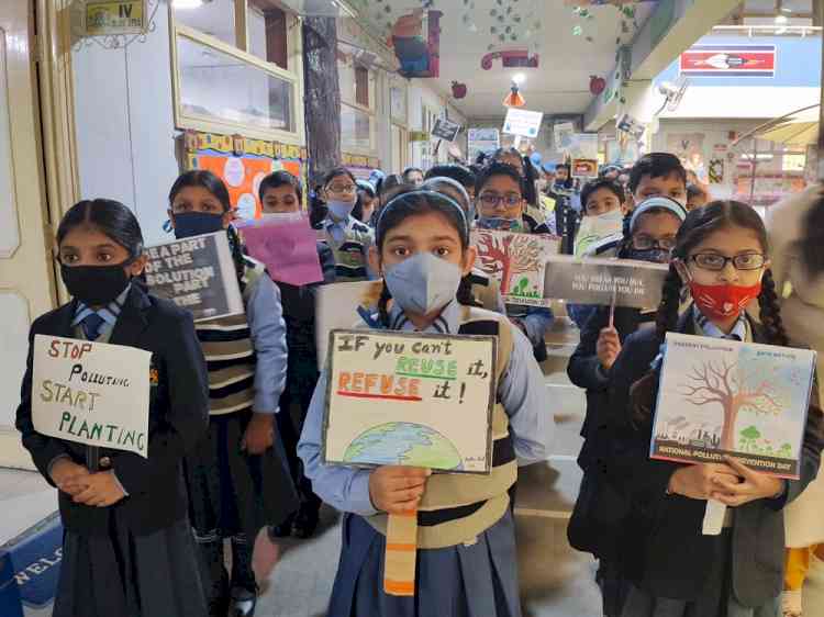 Students of DCM Presidency march to raise awareness about environmental issues