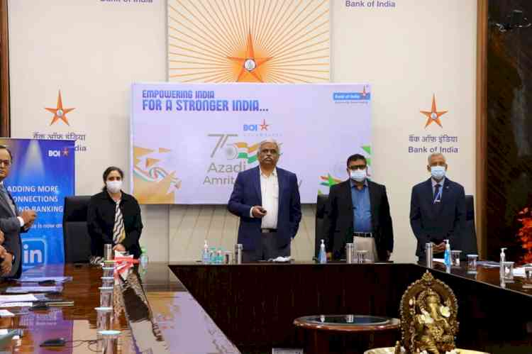 Bank of India unveils ‘Azadi ka Amrit Mahotsav’ at all its branches across India