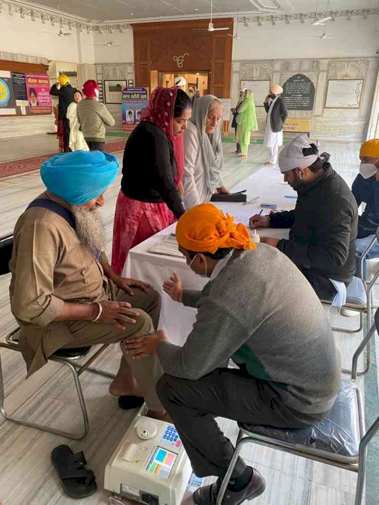 Free bone and joint test camp at Gurudwara Singh Sabha, Sarabha Nagar; Almost 200 patients examined 