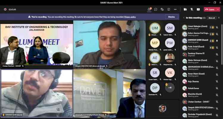 DAVIET conducts alumni meet through virtual medium 