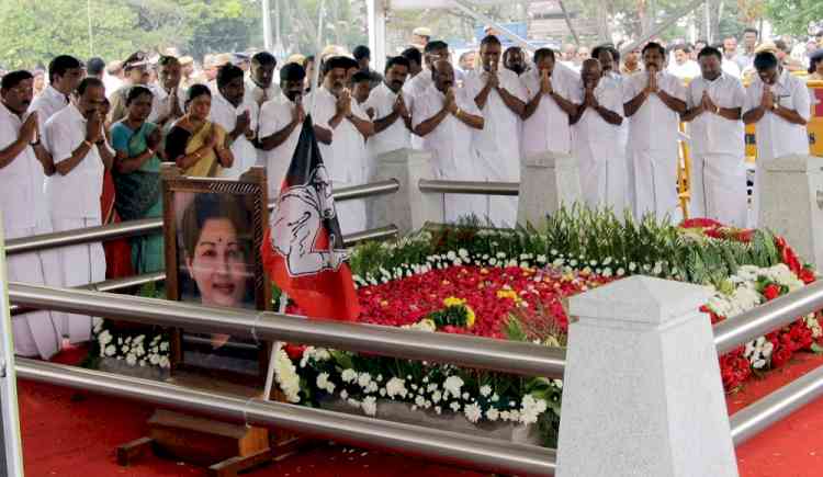 AIADMK pays tributes to Jayalalithaa on 5th death anniversary
