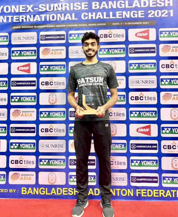 Rithvik Sanjeevi from Hatsun Badminton Centre finishes runner up in Yonex - Sunrise Bangladesh International Challenge 2021