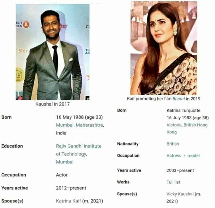 'KatVic' wedding: Wikipedia changes reversed after Vicky, Katrina named as spouses