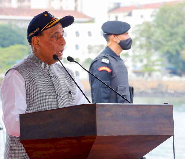 Defence Minister visits CDS Gen Rawat's residence in Delhi