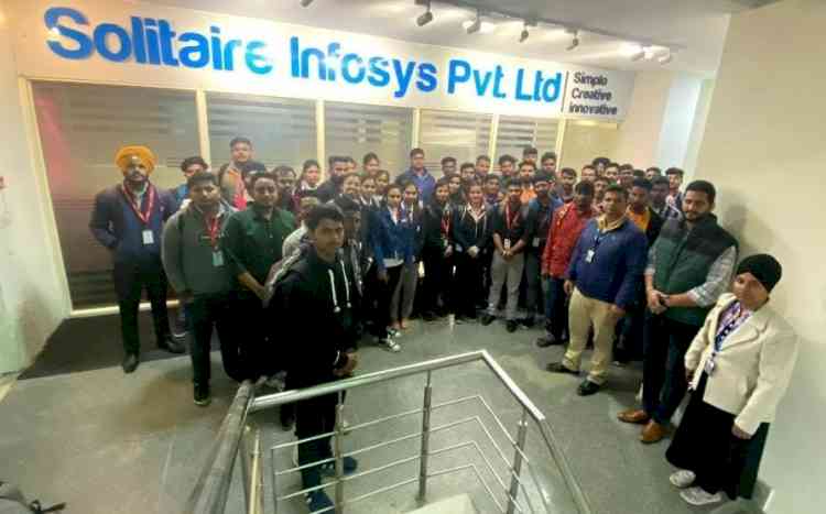 GNA University organized industrial visit to Solitaire Infosys Pvt. Ltd.