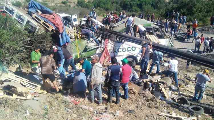 Death toll from Mexico truck-trailer accident reaches 55