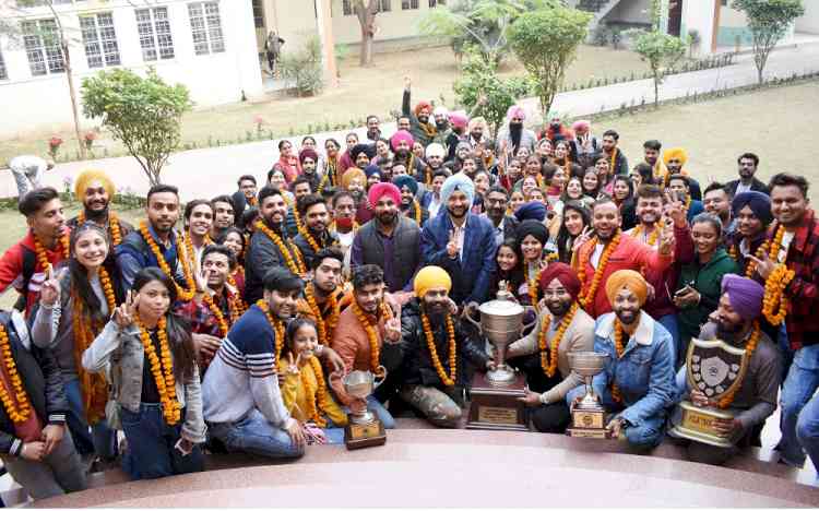 Lyallpur Khalsa College lifts first Runner-up Trophy in GNDU Inter-Zonal Youth Festival