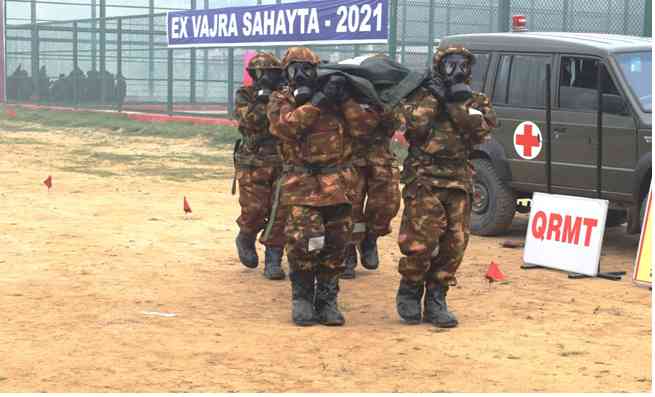 Conduct of chemical, biological radiological and nuclear (CBRN) disaster drill: Ex Vajra Sahayata 21