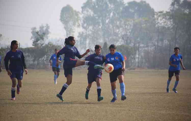 LPU’s Women Footballers crushed Agra University by 7 Goals