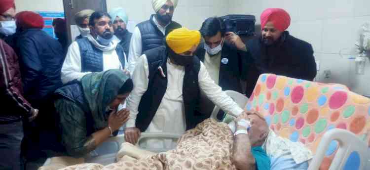 Bhagwant Mann reached Ludhiana to meet blast victims