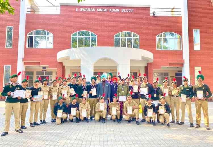 Honour of cadets attending annual training camp and Narmada track camp