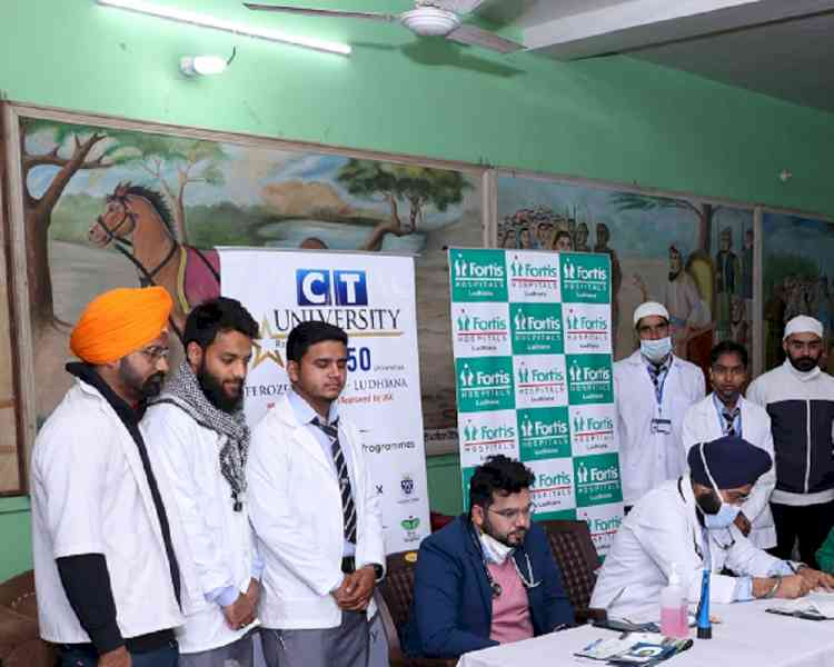 CT University and Fortis Hospital holds free medical Multi Specialty camp