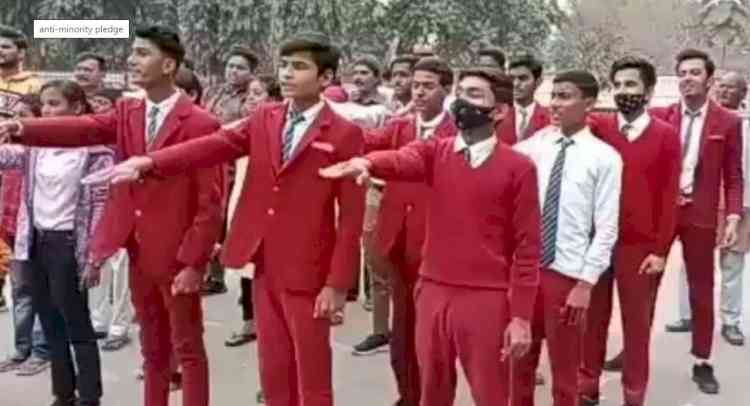 UP school kids made to take pledge for 'Hindu Rashtra'