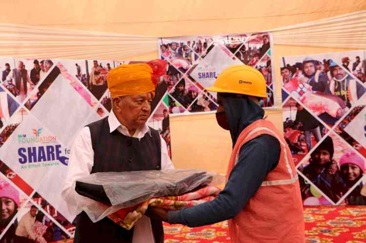 M3M Foundation commenced ‘Share for Care’ 2022 initiative to distribute over 10,000 blankets and 15, 000 jackets to construction workers, families, and children in Gurugram