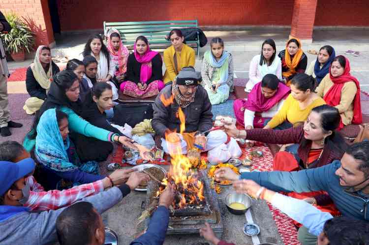 Hawan Ceremony organized at Govt. College of Yoga Education