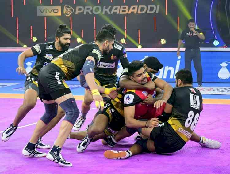 PKL 8: Bengaluru Bulls, Telugu Titans split points in exciting Southern Derby